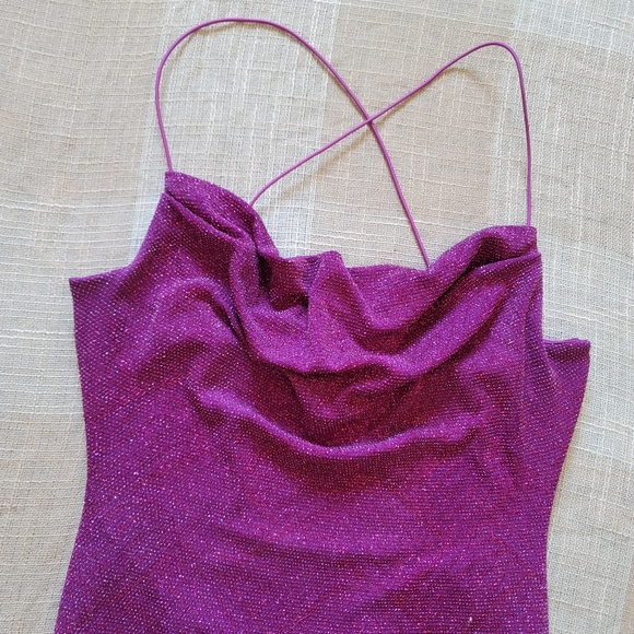 Dresses Y2k Strappy Purple Metallic Cocktail Dress Poshmark